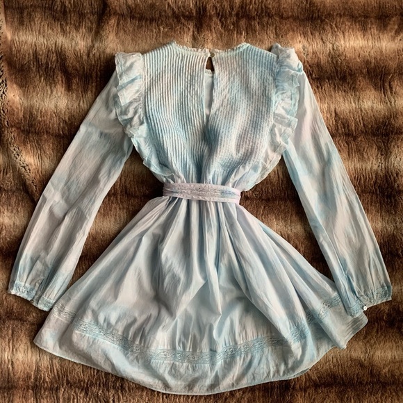Aritzia Wilfred Elia Dress Tie Dye Blue White - Picture 2 of 8